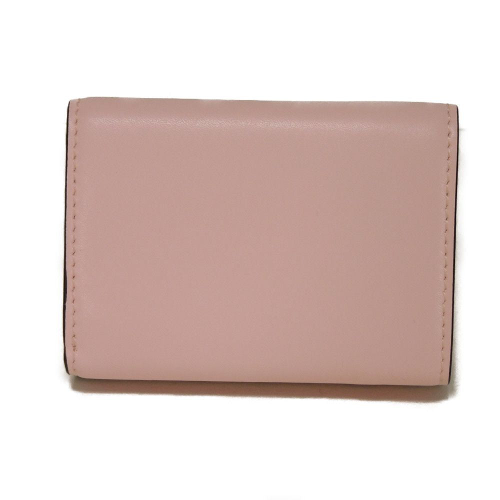 Fendi Micro Trifold Wallet Smooth Calf Leather Trifold Wallet