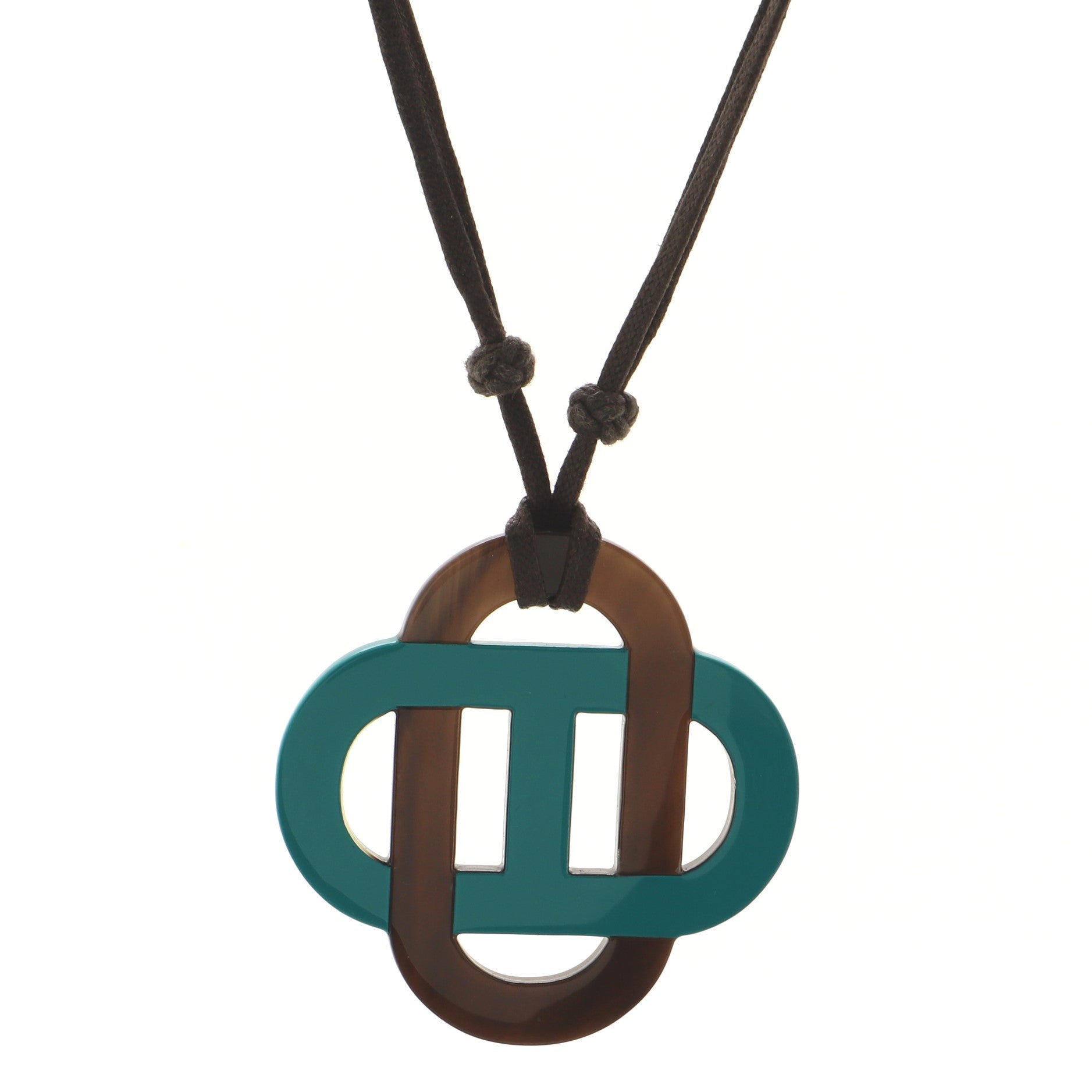 Isatis Pendant Necklace Buffalo Horn and Lacquer GM