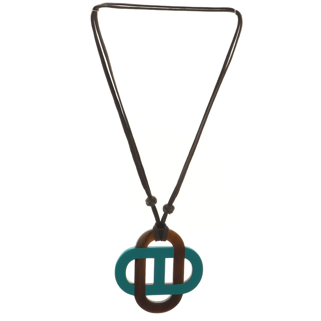 Isatis Pendant Necklace Buffalo Horn and Lacquer GM