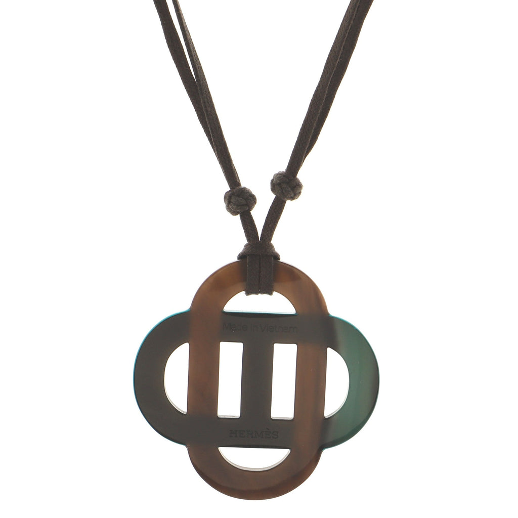 Isatis Pendant Necklace Buffalo Horn and Lacquer GM