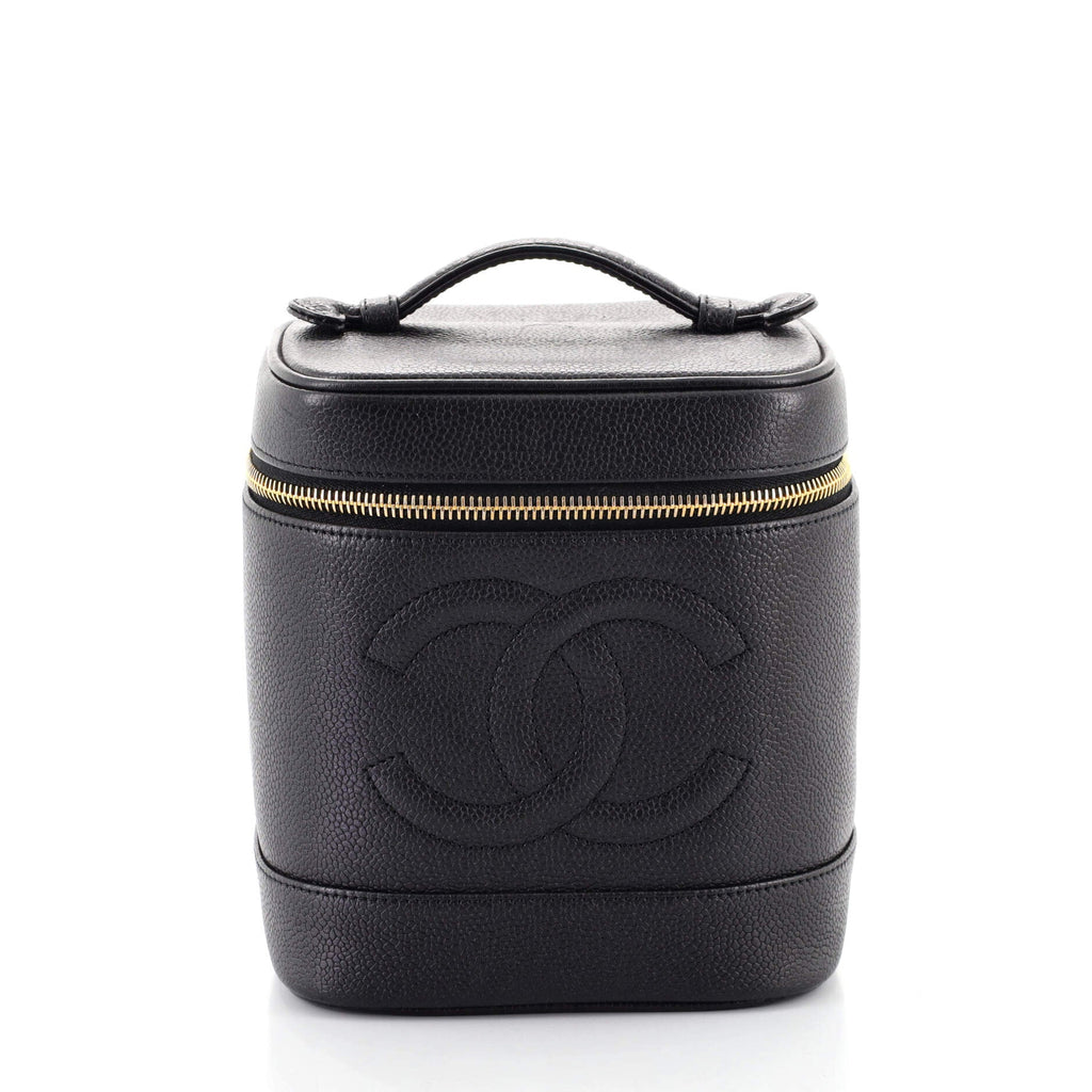Vintage Timeless Cosmetic Case Caviar Tall