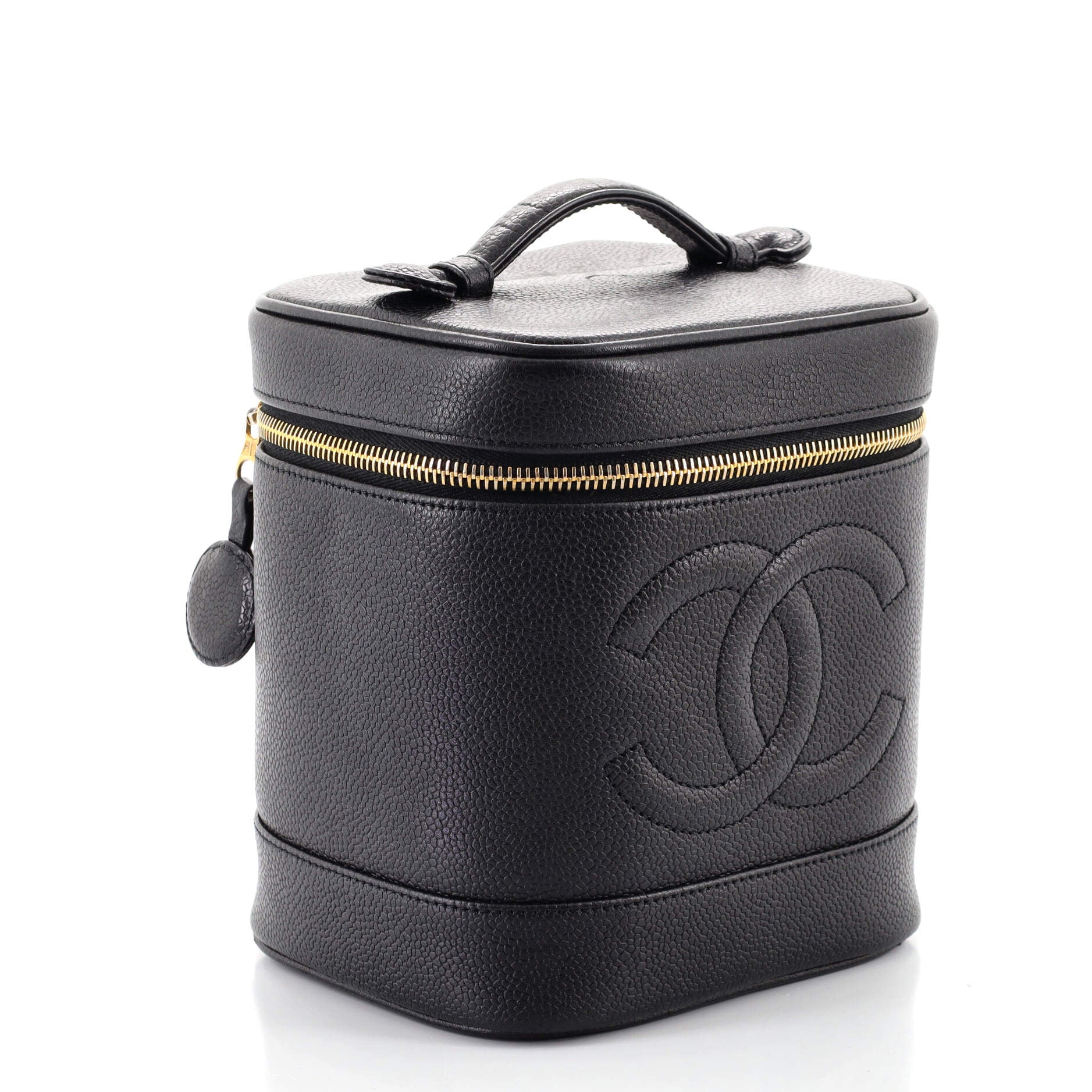 Vintage Timeless Cosmetic Case Caviar Tall