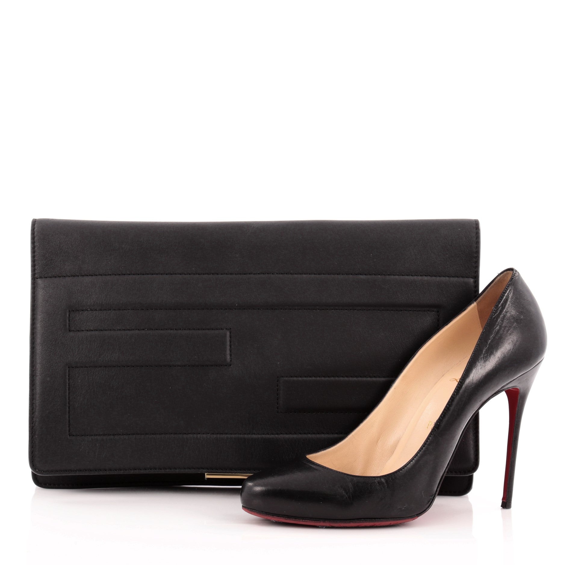 Tube Macro Clutch Leather