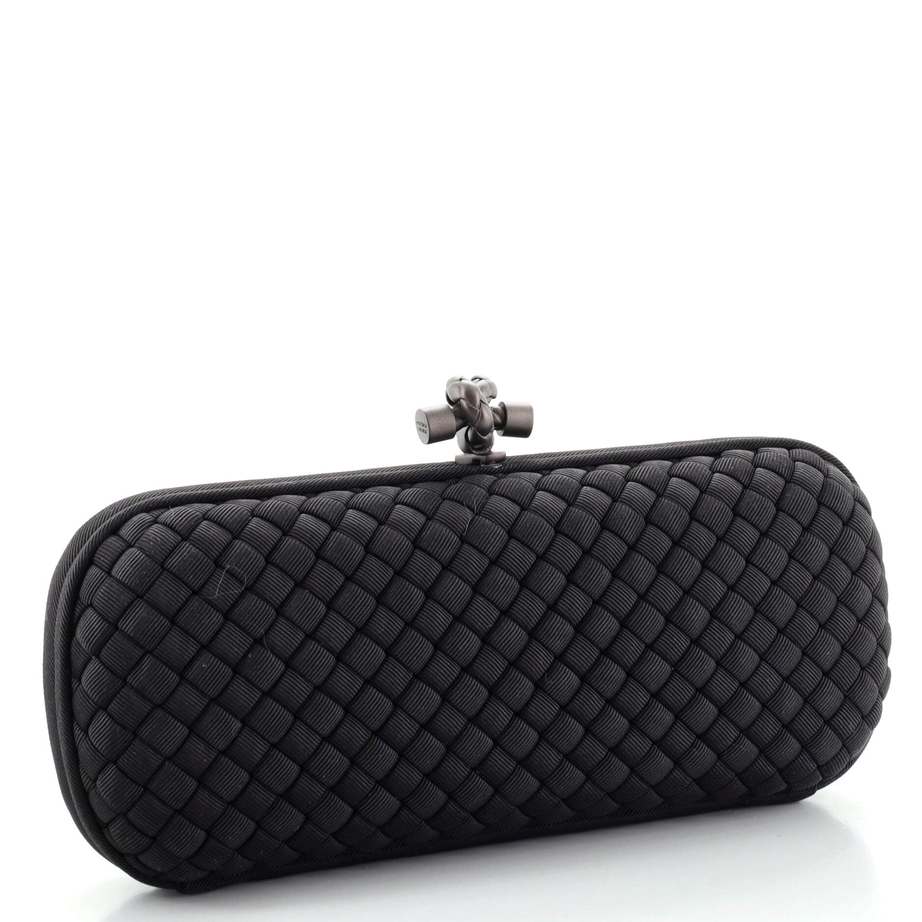 Box Knot Clutch Intrecciato Silk Faille Long