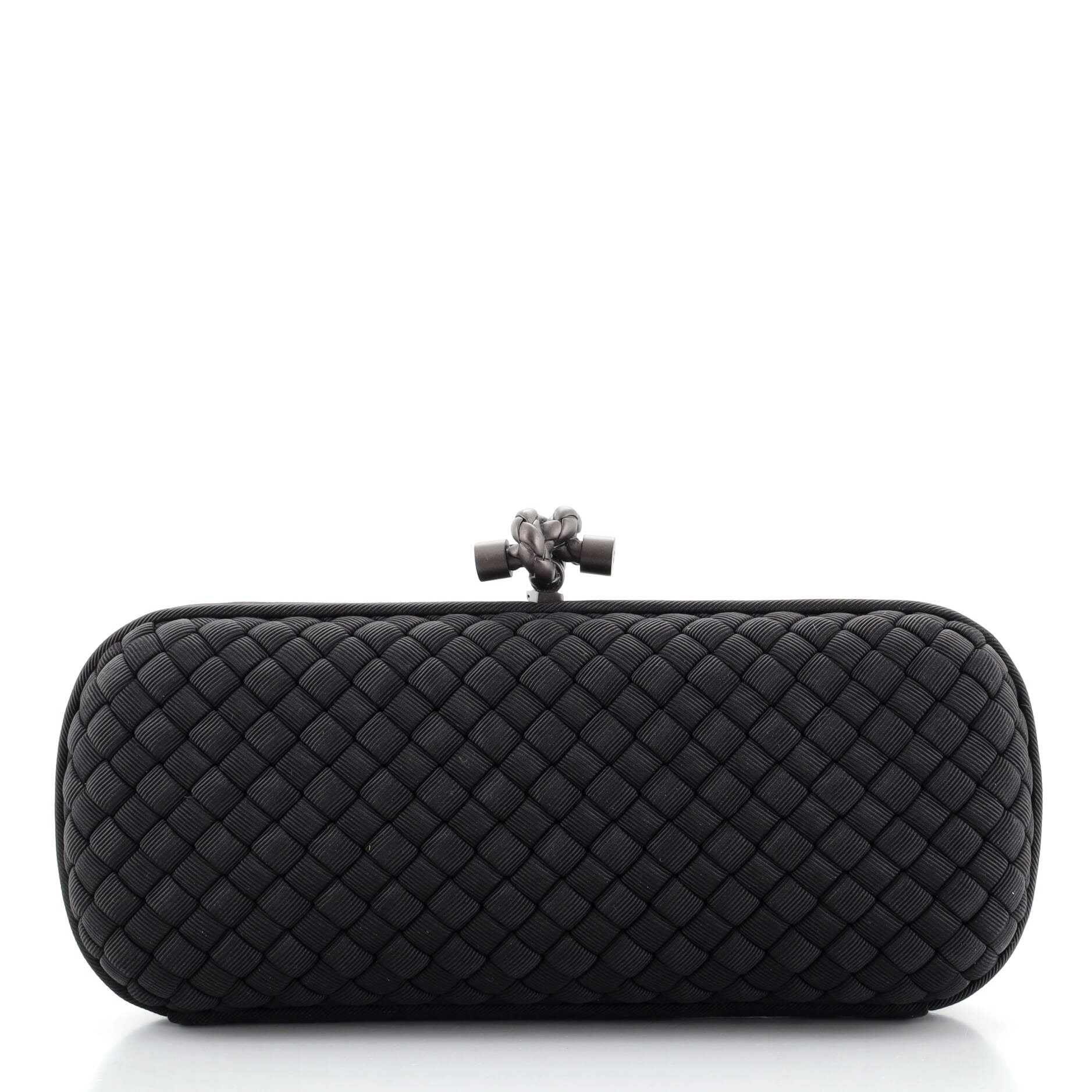 Box Knot Clutch Intrecciato Silk Faille Long