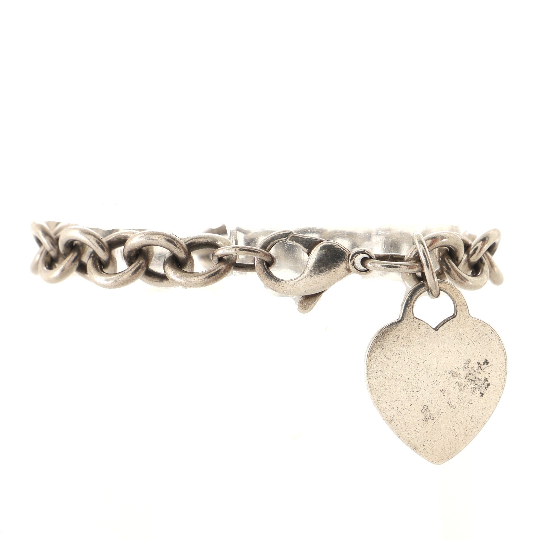 Heart Tag Bracelet Sterling Silver