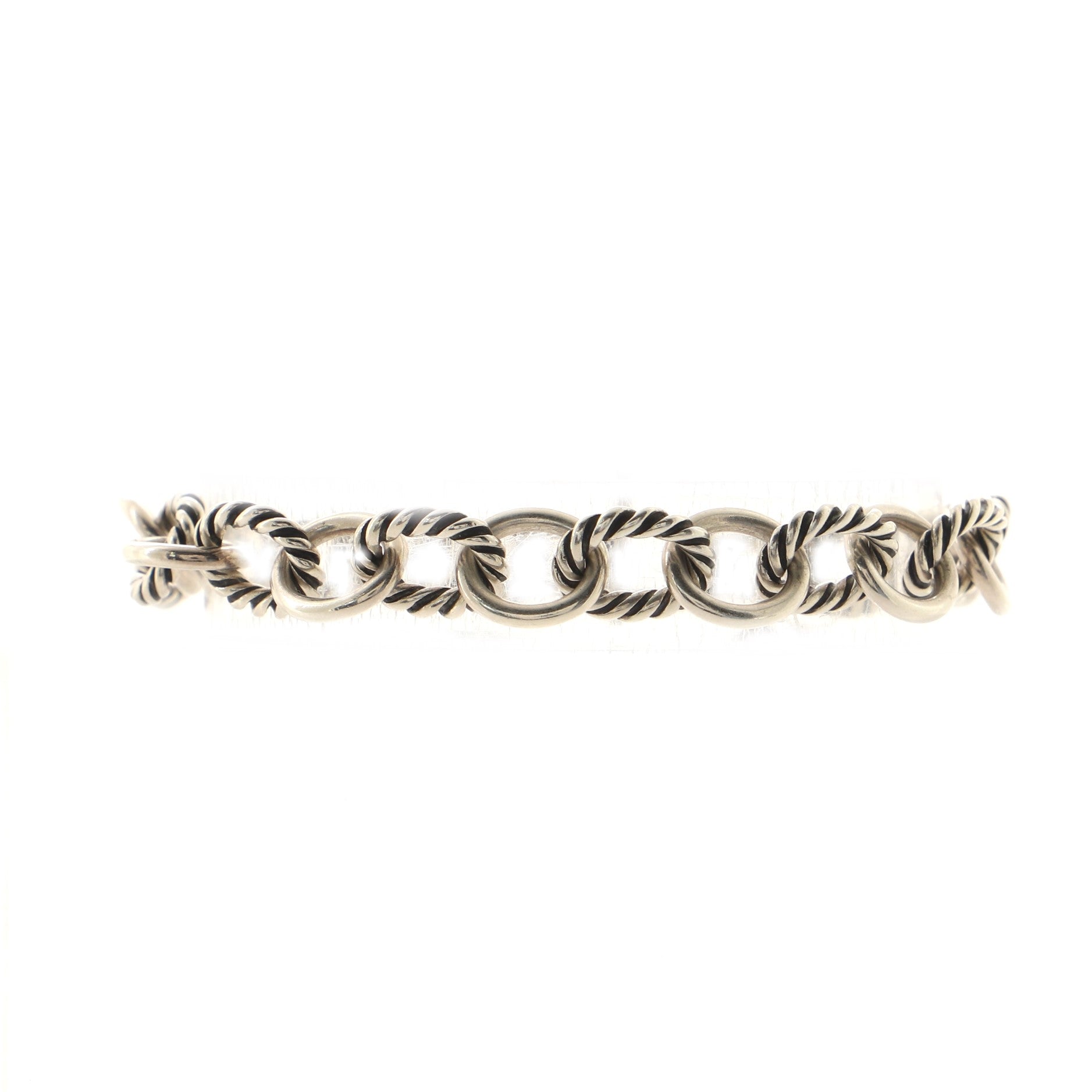 Oval Link Bracelet Sterling Silver Medium