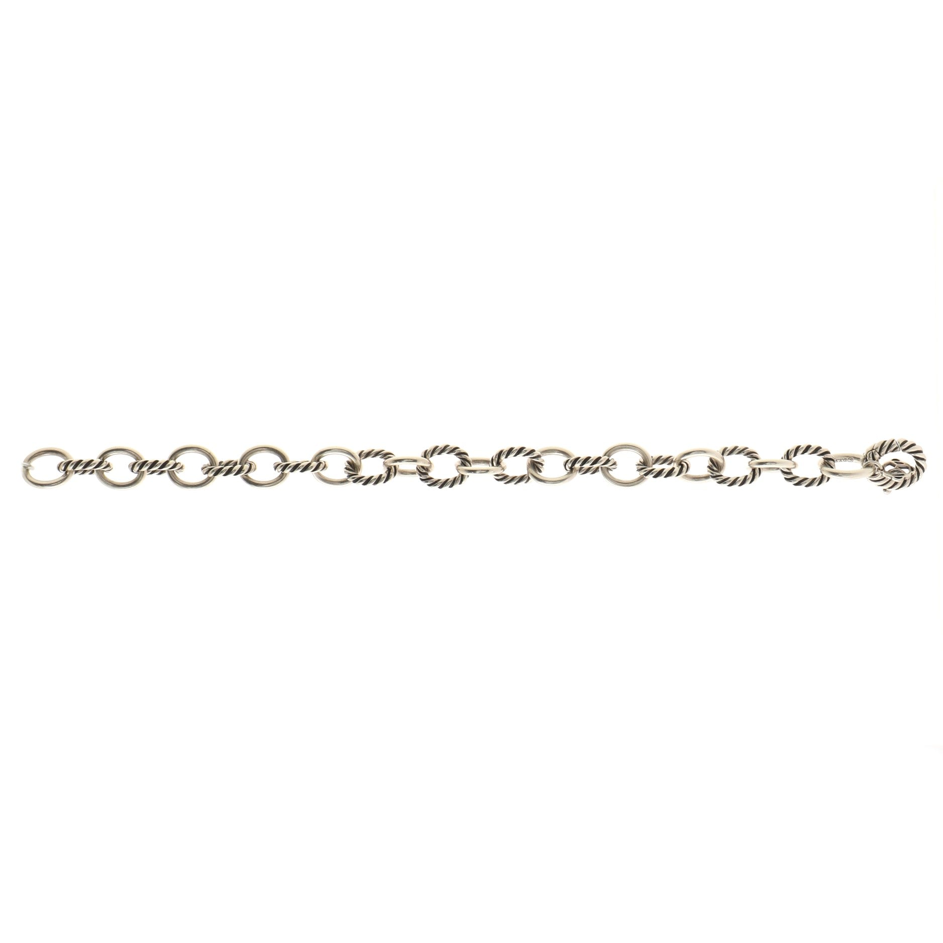 Oval Link Bracelet Sterling Silver Medium