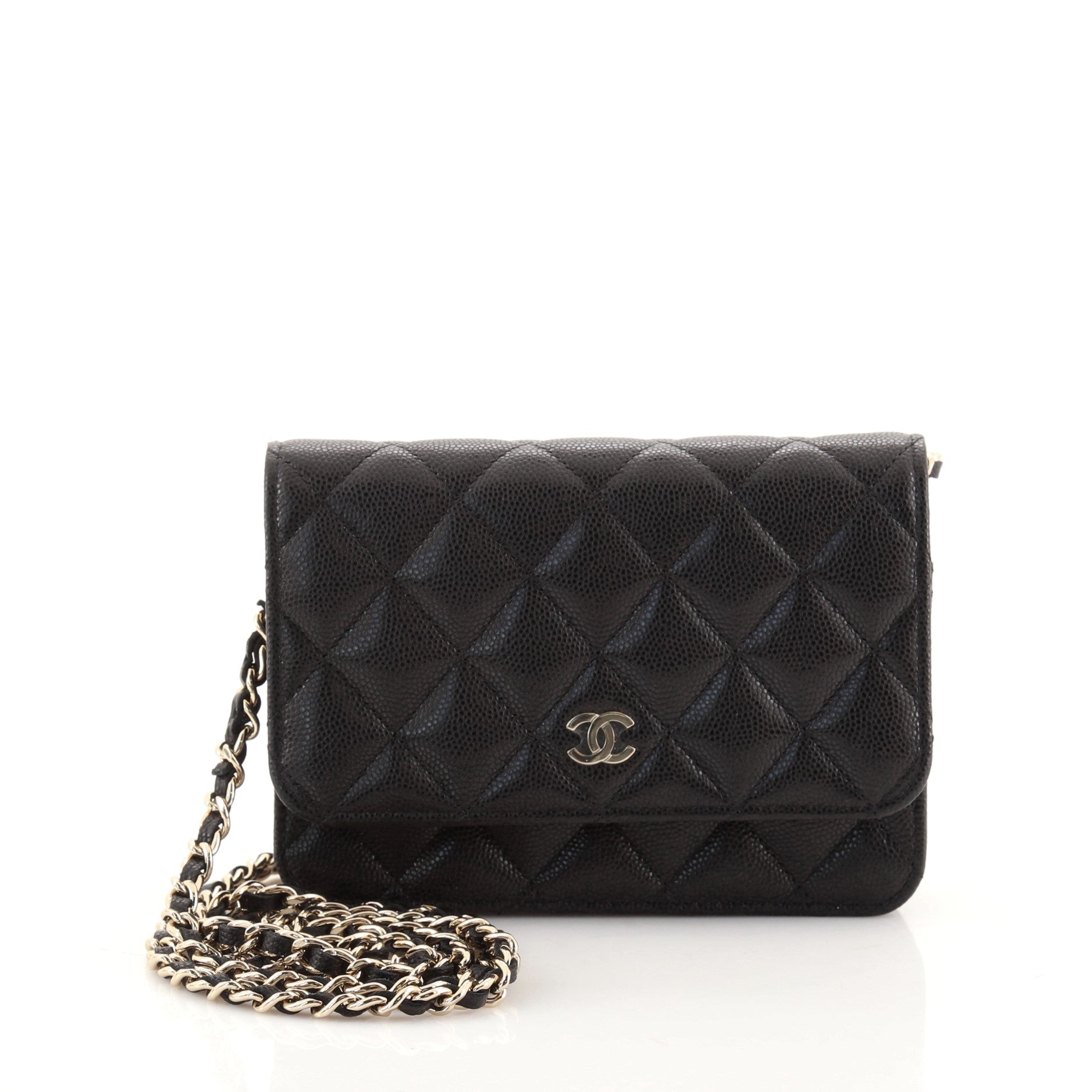 Wallet on Chain Quilted Caviar Mini