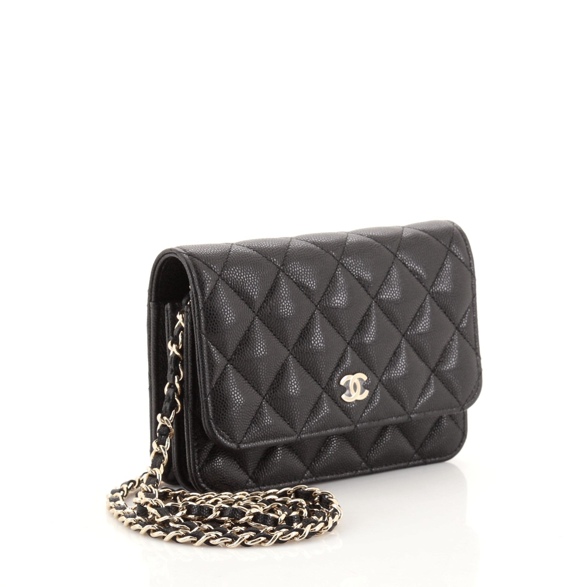 Wallet on Chain Quilted Caviar Mini