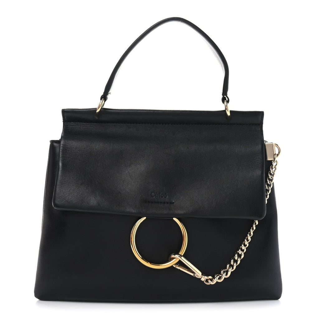 Calfskin Medium Shoulder Bag Black