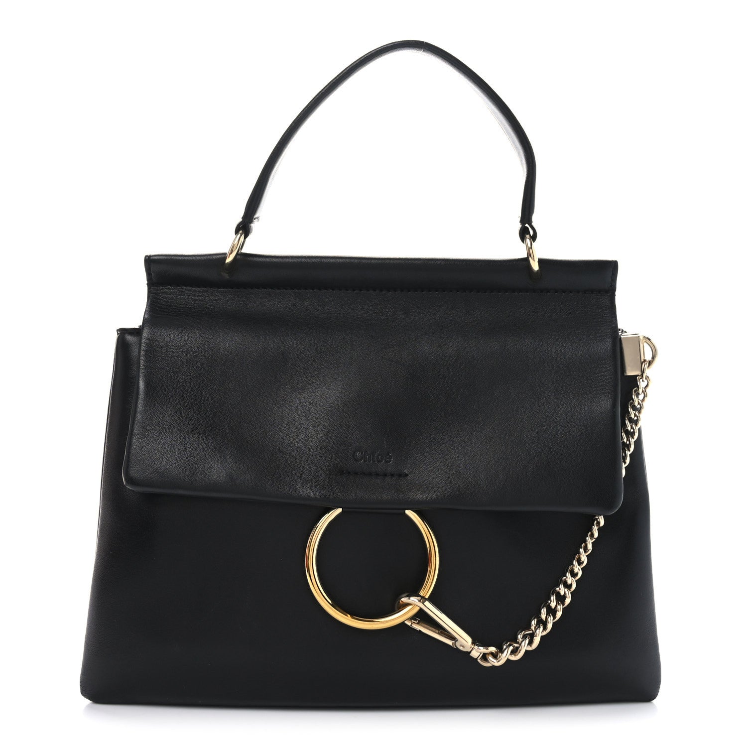 Calfskin Medium Shoulder Bag Black