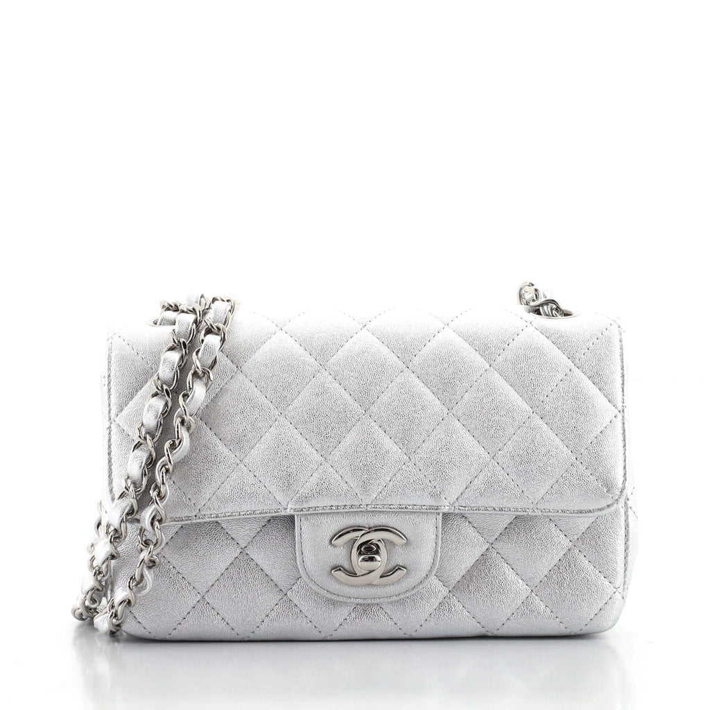 Classic Single Flap Bag Quilted Metallic Lambskin Mini