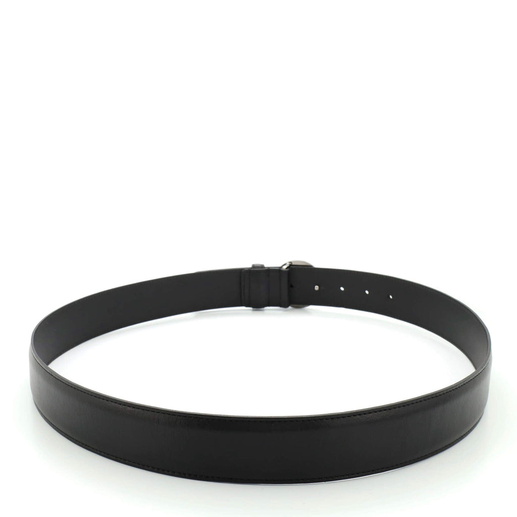Classic Medusa Round Buckle Belt Leather Wide 105