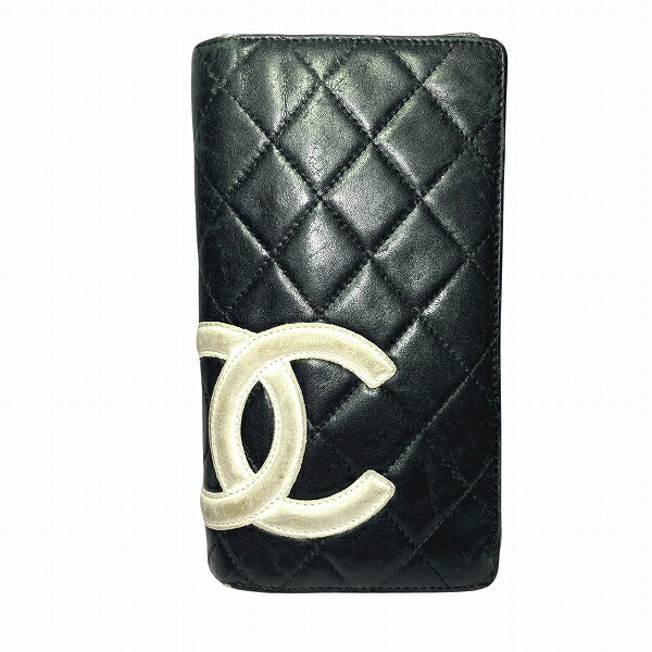 Chanel Cambon Line Leather Long Wallet