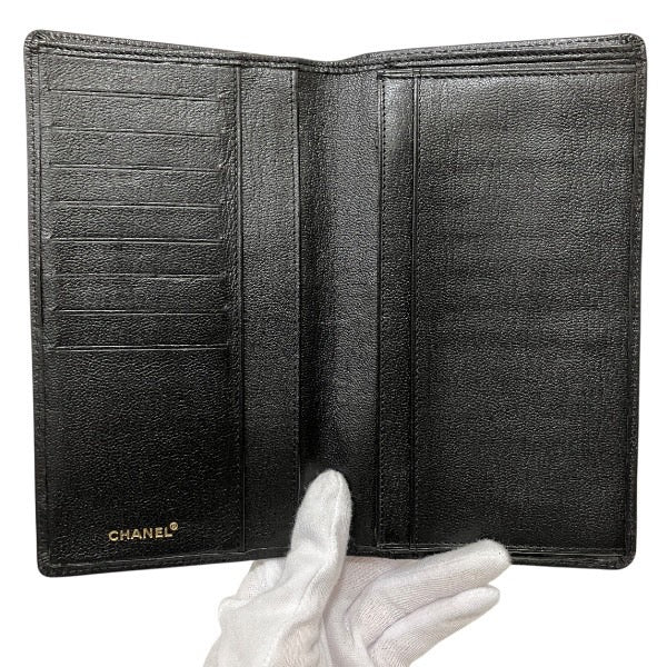 Chanel Coco Mark Leather Long Wallet
