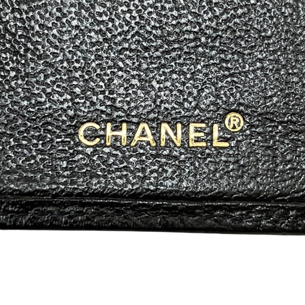 Chanel Coco Mark Leather Long Wallet