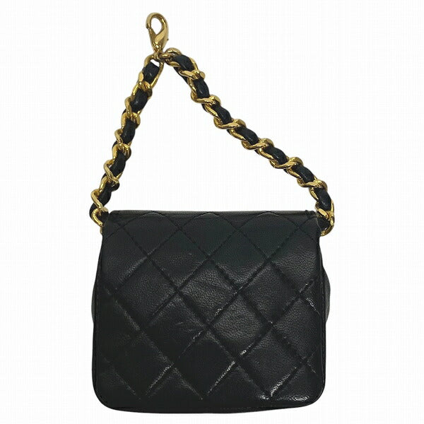Chanel Mini Mini Matelassé Lambskin Chain Bag Charm Pouch