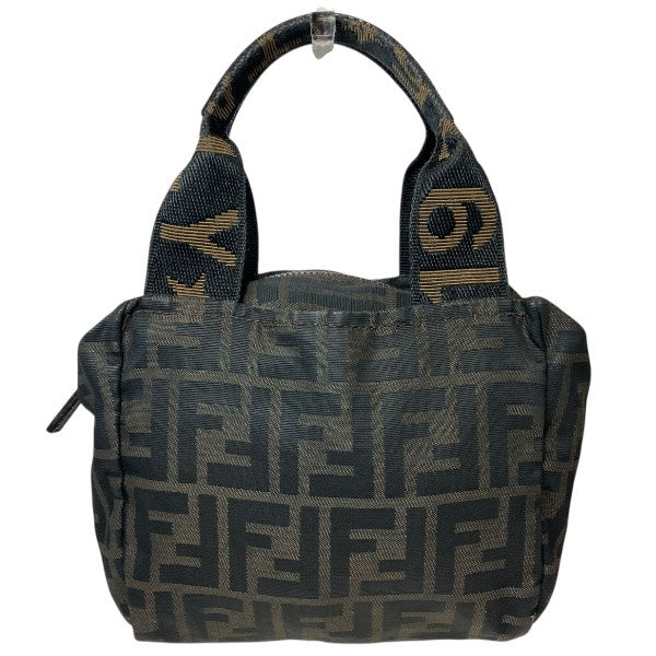 Fendi Zucca Canvas Leather Handbag