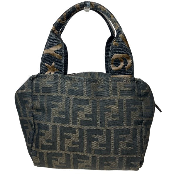 Fendi Zucca Canvas Leather Handbag