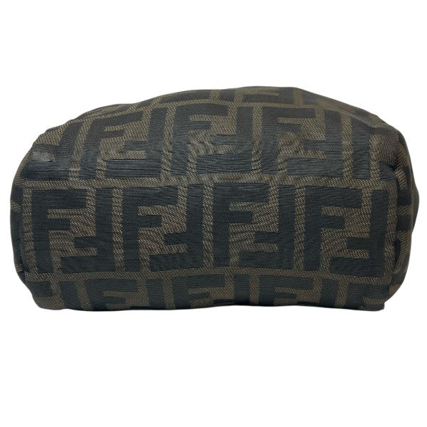Fendi Zucca Canvas Leather Handbag
