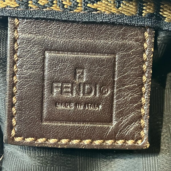 Fendi Zucca Canvas Leather Handbag