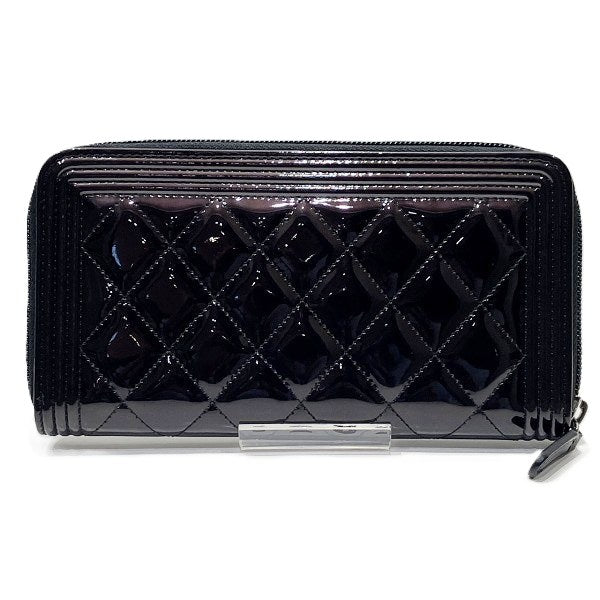 Chanel Boy Chanel Patent Leather Long Wallet