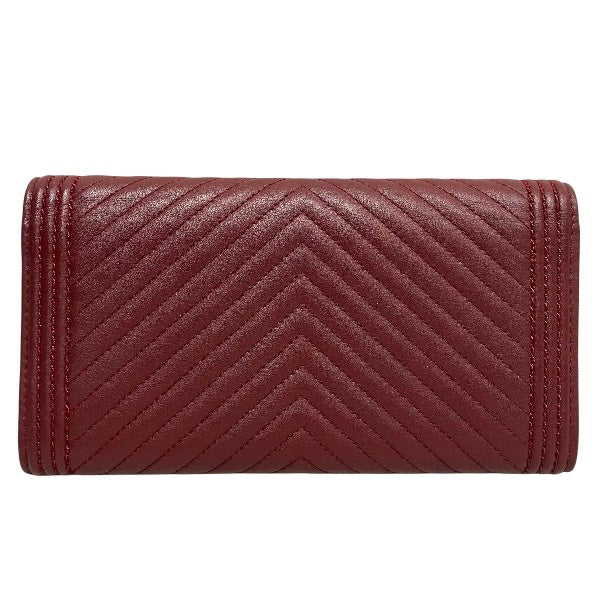 Chanel Boy Chanel Long Flap Wallet Lambskin Wallet