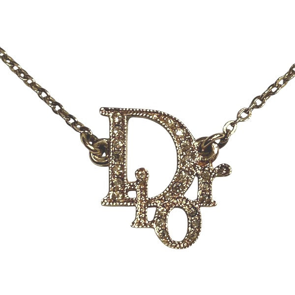 Dior Logo Line Stone Necklace