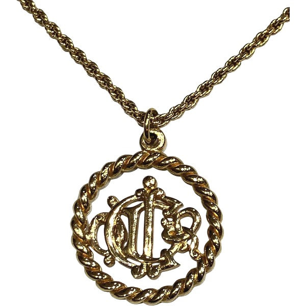 Dior Logo Round Necklace