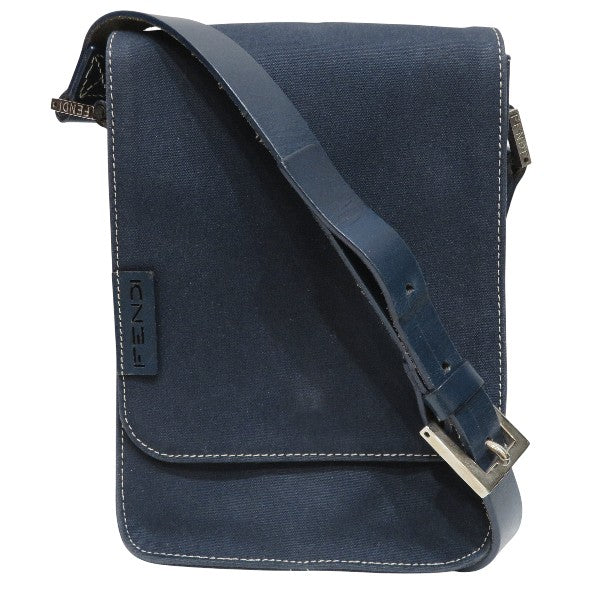 Fendi Canvas Leather Shoulder Bag