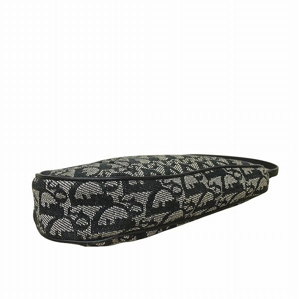 Dior Saddle Bag Jacquard Canvas Handbag