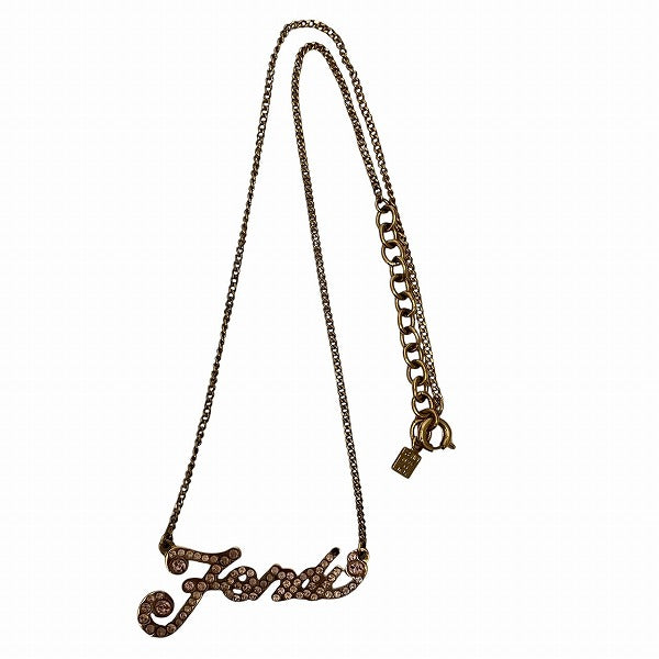 Fendi Logo Rhinestone Necklace