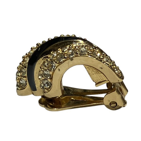 Christian Dior Curve Rhinestone Earrings