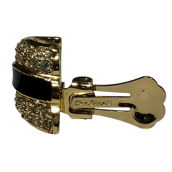 Christian Dior Curve Rhinestone Earrings
