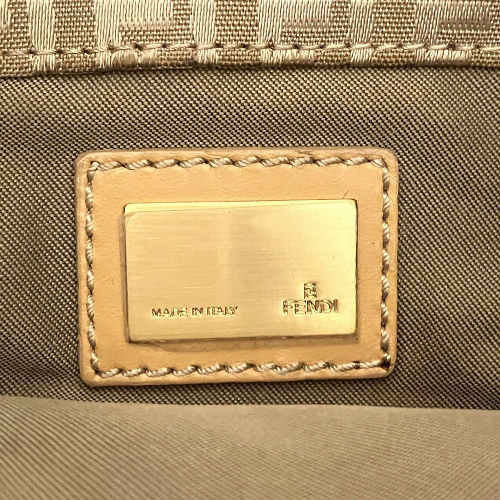 Fendi Canvas Leather Shoulder Bag