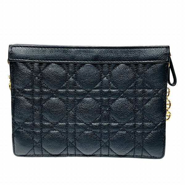 Dior Caro Zip Pouch Calfskin 2way Shoulder Bag