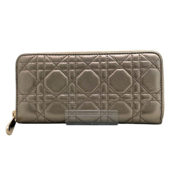 Dior Lady Dior Voyage Leather Long Wallet