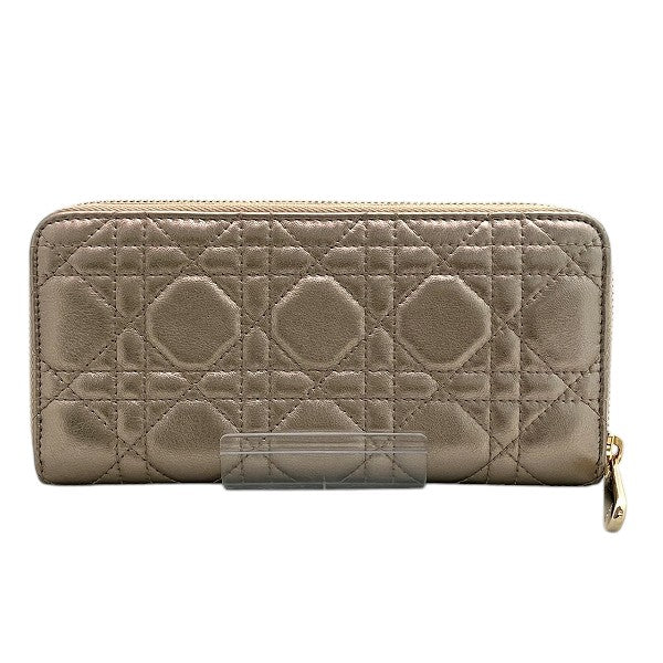 Dior Lady Dior Voyage Leather Long Wallet