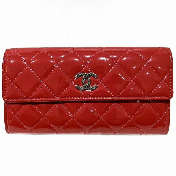 Chanel Brilliant Matelasse Patent Leather Long Wallet