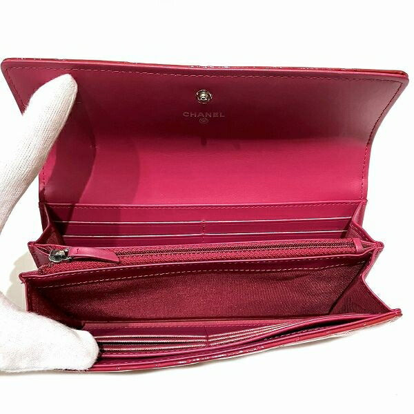 Chanel Brilliant Matelasse Patent Leather Long Wallet