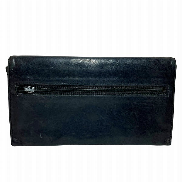 Chanel Coco Mark Leather Long Wallet