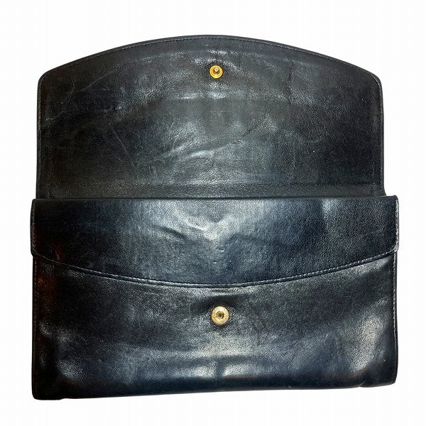 Chanel Coco Mark Leather Long Wallet