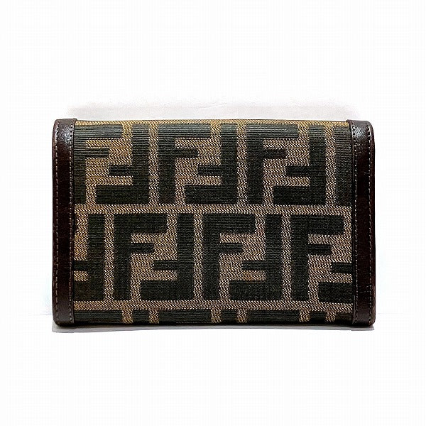 Fendi Zucca Canvas Leather Wallet