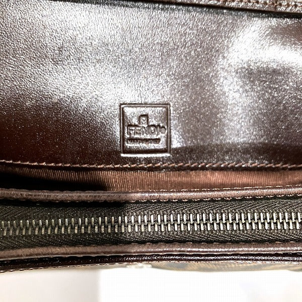 Fendi Zucca Canvas Leather Wallet