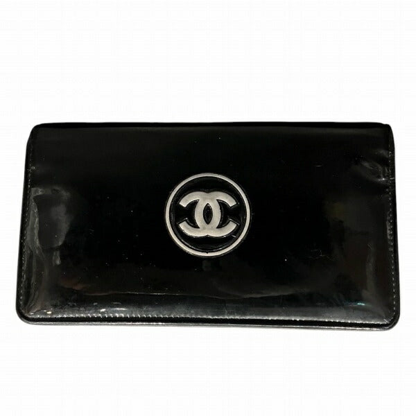Chanel Coco Mark Enamel Long Wallet