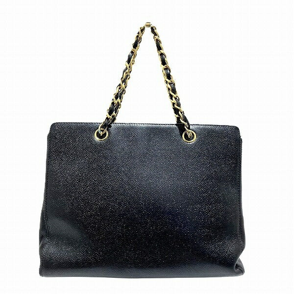 Chanel Caviar Skin Logo Embroidery Chain Handbag