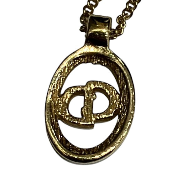 Dior CD Logo Oval Necklace
