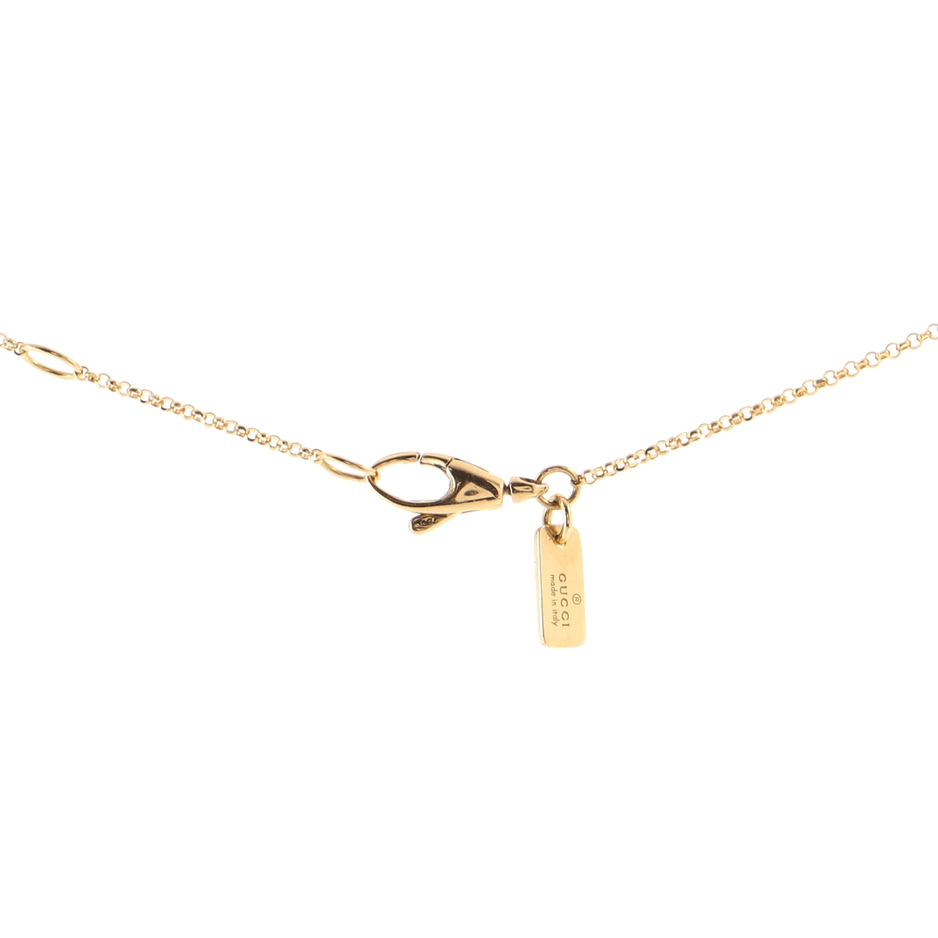 Diamantissima Teardrop Pendant Necklace 18K Yellow Gold