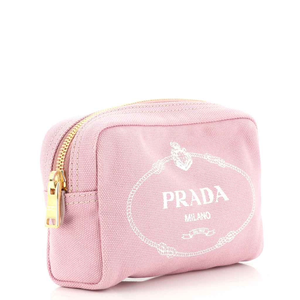 Logo Cosmetic Pouch Canvas Mini